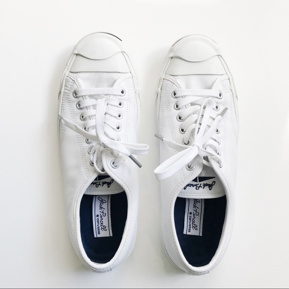 Converse Jack Purcell White Leather Shoes